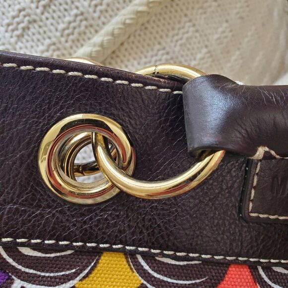 Milly Canvas Large Tote With Patent Leather Accent - Picture 13 of 13